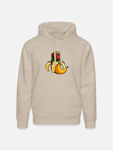 Chimpanzini Bananini Italian Brainrot Meme Art - Stanley/Stella Drummer Unisex Organic Hoodie - dust
