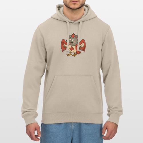 Maple-Mad Wolfbird – Quirky Canadian Creature - Stanley/Stella Drummer Unisex Organic Hoodie