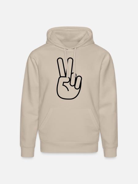 Peace Sign - Stanley/Stella Drummer Unisex Organic Hoodie - dust