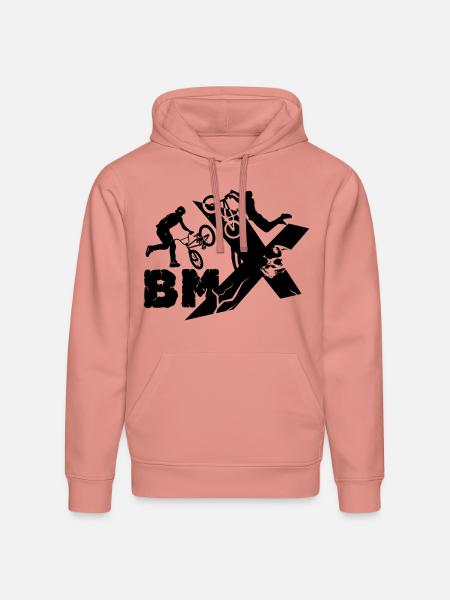 BMX Rider - Stanley/Stella Drummer Unisex Organic Hoodie - canyon pink