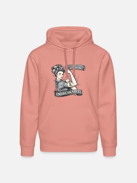Glioblastoma Warrior: Unbreakable - Stanley/Stella Drummer Unisex Organic Hoodie - canyon pink