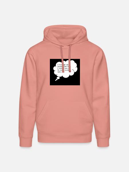 Romantic Thought Bubble Quote - Stanley/Stella Drummer Unisex Organic Hoodie - canyon pink