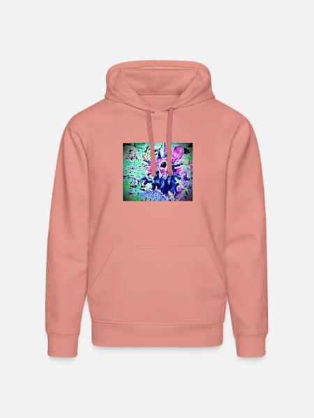 Zombie tentacle Rabbit  - Stanley/Stella Drummer Unisex Organic Hoodie - canyon pink