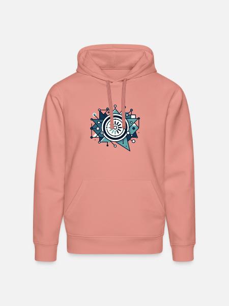 Circuit Starburst Emblem - Stanley/Stella Drummer Unisex Organic Hoodie - canyon pink