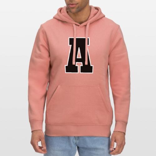 Varsity Letter A Athletic Monogram Design - Stanley/Stella Drummer Unisex Organic Hoodie