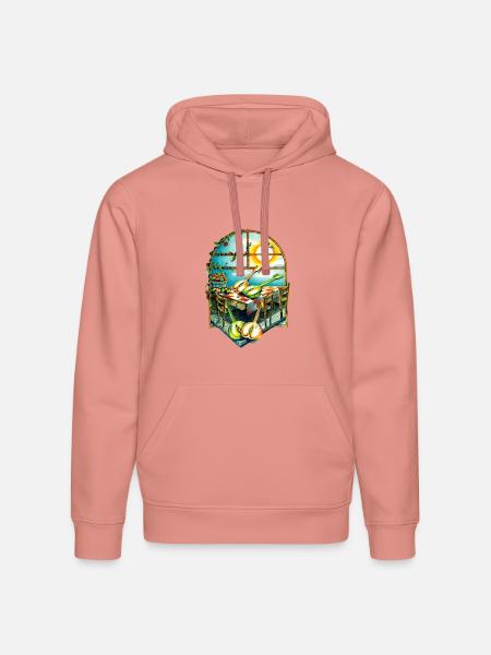 Rustic Sunrise Kitchen Scene - Stanley/Stella Drummer Unisex Organic Hoodie - canyon pink