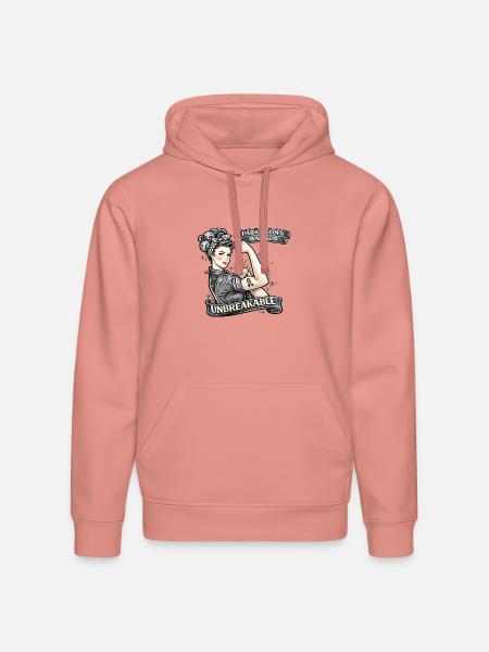 Parkinson Warrior Unbreakable - Stanley/Stella Drummer Unisex Organic Hoodie - canyon pink