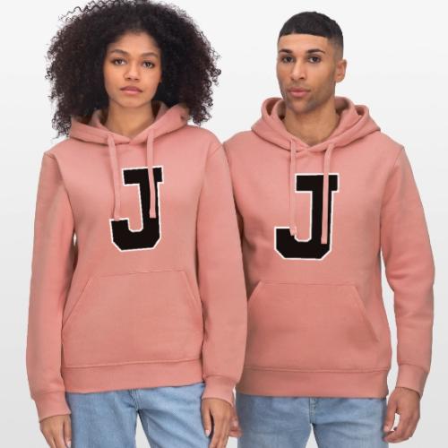 Varsity Letter J Athletic Alphabet Graphic - Stanley/Stella Drummer Unisex Organic Hoodie