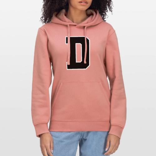 Varsity Letter D Athletic Alphabet Design - Stanley/Stella Drummer Unisex Organic Hoodie