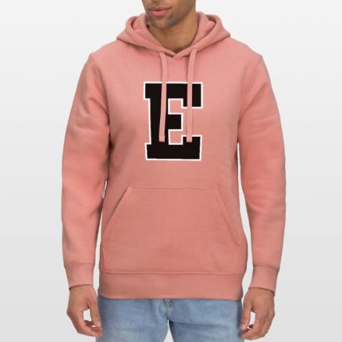 Varsity Letter E Collegiate Font Graphic - Stanley/Stella Drummer Unisex Organic Hoodie