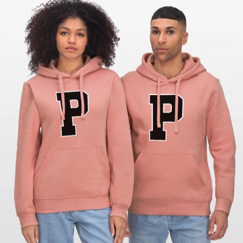 Varsity Letter P Athletic Alphabet Design - Stanley/Stella Drummer Unisex Organic Hoodie