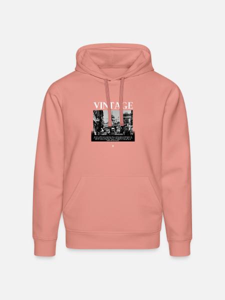 Timeless Mono Streetscape - Stanley/Stella Drummer Unisex Organic Hoodie - canyon pink