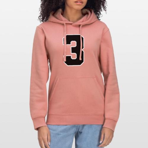 Varsity Number 3 Athletic Font - Stanley/Stella Drummer Unisex Organic Hoodie