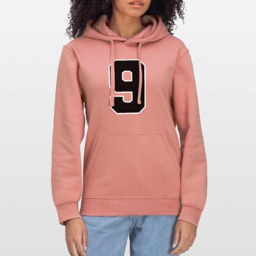 Varsity Number 9 Athletic Font - Stanley/Stella Drummer Unisex Organic Hoodie