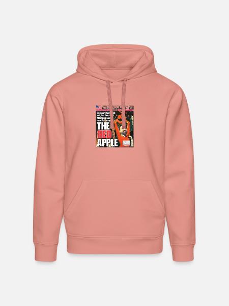 The Red Apple New York Post Zohran Mamdani  - Stanley/Stella Drummer Unisex Organic Hoodie - canyon pink