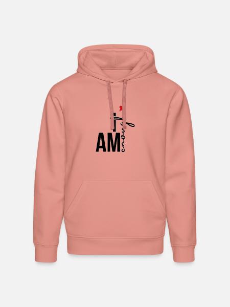 custom design I am Enough - Stanley/Stella Drummer Unisex Organic Hoodie - canyon pink