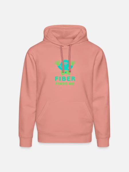 Fiber_Finds_Me_-_sized - Stanley/Stella Drummer Unisex Organic Hoodie - canyon pink