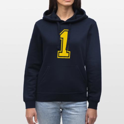 Number 1 in a classic athletic collegiate font - Stanley/Stella Drummer Unisex Organic Hoodie