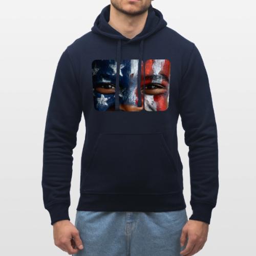 USA: Three Panels of Pride - Stanley/Stella Drummer Unisex Organic Hoodie