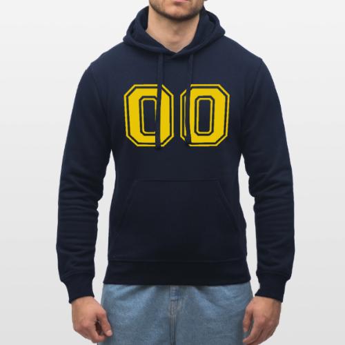 Number 00 in a classic athletic collegiate font - Stanley/Stella Drummer Unisex Organic Hoodie