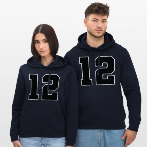 Varsity Number 12 Sports Design - Stanley/Stella Drummer Unisex Organic Hoodie