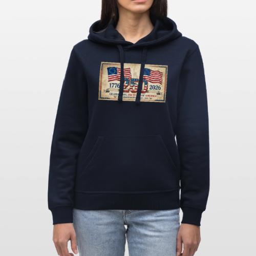 USA 250th Anniversary Flags Emblem - Stanley/Stella Drummer Unisex Organic Hoodie