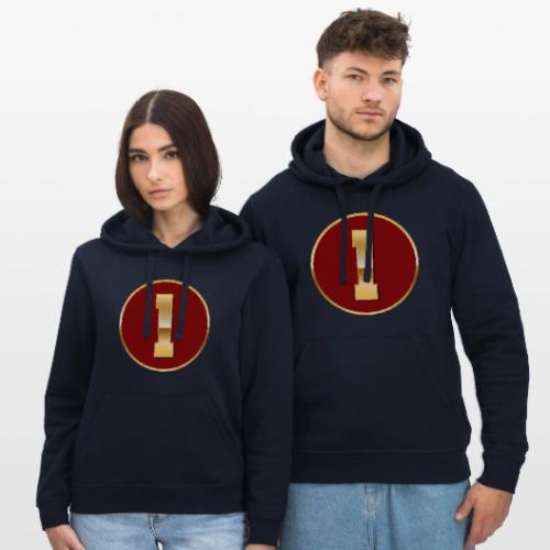 Number 1 in Gold Varsity Font - Stanley/Stella Drummer Unisex Organic Hoodie