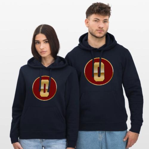 Letter O – Capital Varsity Alphabet Monogram - Stanley/Stella Drummer Unisex Organic Hoodie