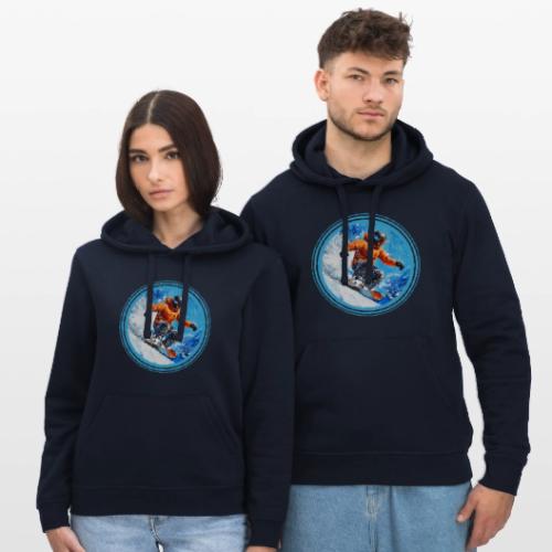Snowboarding Motion - Stanley/Stella Drummer Unisex Organic Hoodie