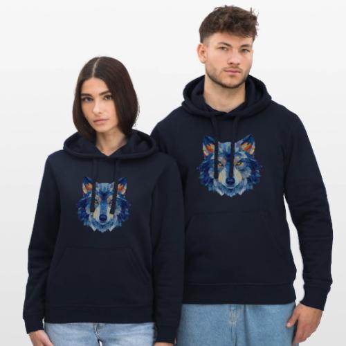 Wolf: Alpha Portrait - Stanley/Stella Drummer Unisex Organic Hoodie