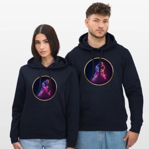 Hockey: Neon Ice Strike - Stanley/Stella Drummer Unisex Organic Hoodie