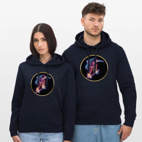 Skateboarding: Neon Skate Orbit - Stanley/Stella Drummer Unisex Organic Hoodie