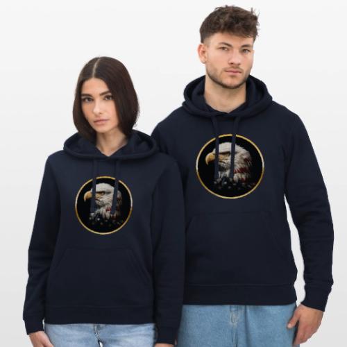 America: Golden Freedom Crest - Stanley/Stella Drummer Unisex Organic Hoodie