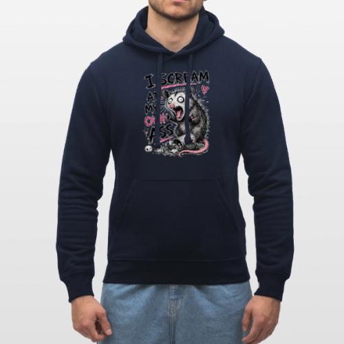 Funny Opossum Screaming Graphic Tee - Stanley/Stella Drummer Unisex Organic Hoodie