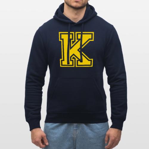 Letter k – Capital Athletic Alphabet Monogram - Stanley/Stella Drummer Unisex Organic Hoodie