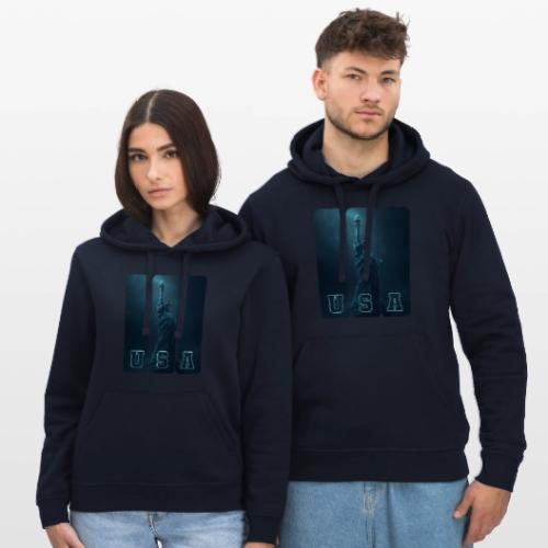 Neon Liberty USA Triptych - Stanley/Stella Drummer Unisex Organic Hoodie