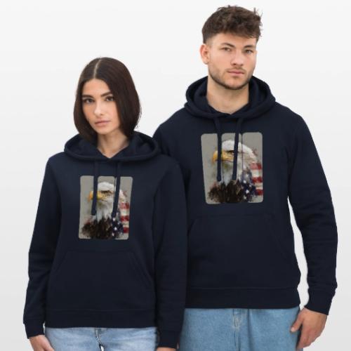 USA: Eagle of the Free - Stanley/Stella Drummer Unisex Organic Hoodie