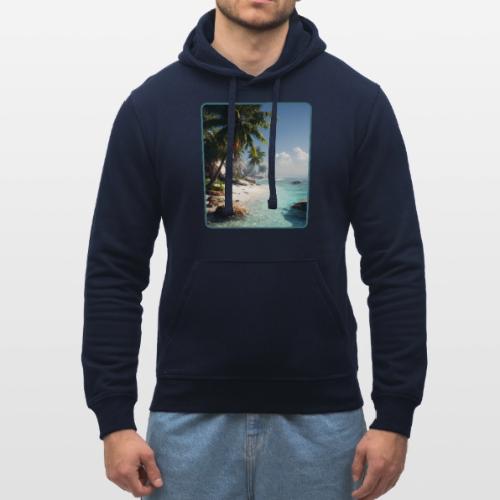 Tropical Beach Paradise Palm Design - Stanley/Stella Drummer Unisex Organic Hoodie