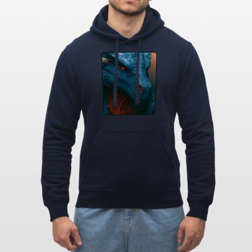 Turquoise Dragon Fire Eye Design - Stanley/Stella Drummer Unisex Organic Hoodie
