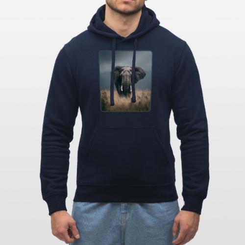 Majestic African Elephant Portrait Design - Stanley/Stella Drummer Unisex Organic Hoodie