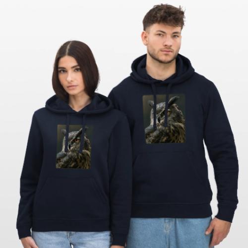 Eurasian Eagle Owl Portrait Design - Stanley/Stella Drummer Unisex Organic Hoodie