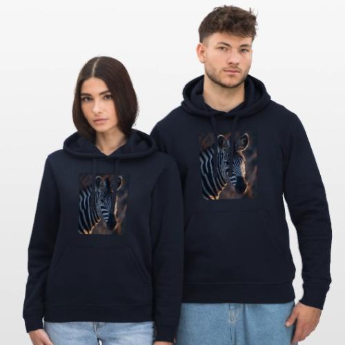 Majestic Zebra Sunset Portrait Design - Stanley/Stella Drummer Unisex Organic Hoodie