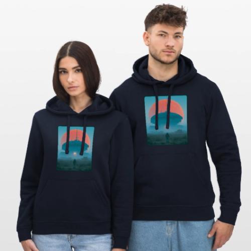 Astronaut Alien Outpost Design - Stanley/Stella Drummer Unisex Organic Hoodie