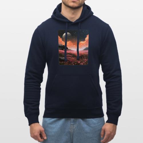 Moonlit Fantasy Flower Landscape - Stanley/Stella Drummer Unisex Organic Hoodie