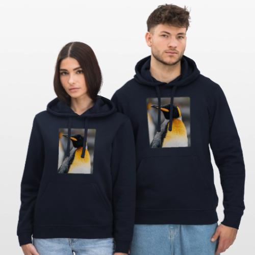 King Penguin Portrait Design - Stanley/Stella Drummer Unisex Organic Hoodie