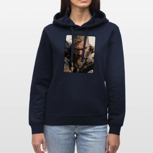 Fierce Viking Warrior Portrait - Stanley/Stella Drummer Unisex Organic Hoodie