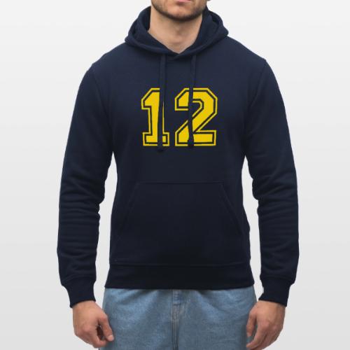 Number 12 in a classic athletic collegiate font - Stanley/Stella Drummer Unisex Organic Hoodie