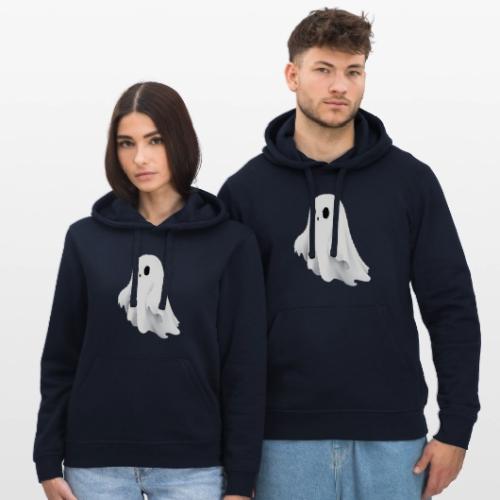 Cute Ghost Cartoon Design - Stanley/Stella Drummer Unisex Organic Hoodie