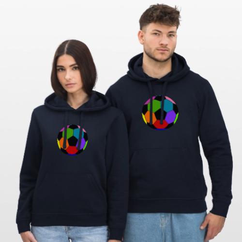 Multi-colored soccer ball - Stanley/Stella Drummer Unisex Organic Hoodie
