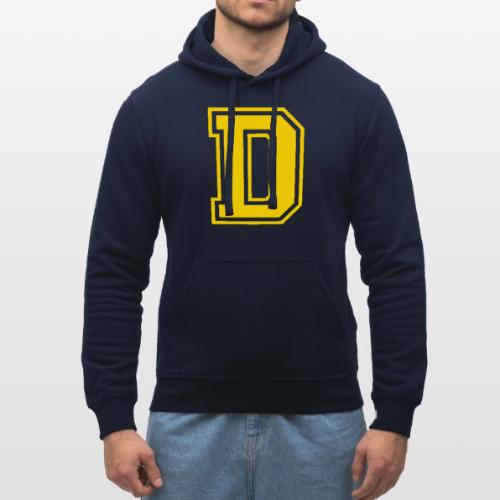 Letter D – Capital Athletic Alphabet Monogram - Stanley/Stella Drummer Unisex Organic Hoodie